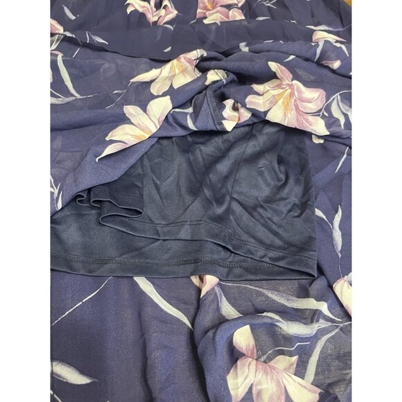 Lane Bryant Blue Floral Purple Dress Women’s Size 26 - Picture 8 of 12